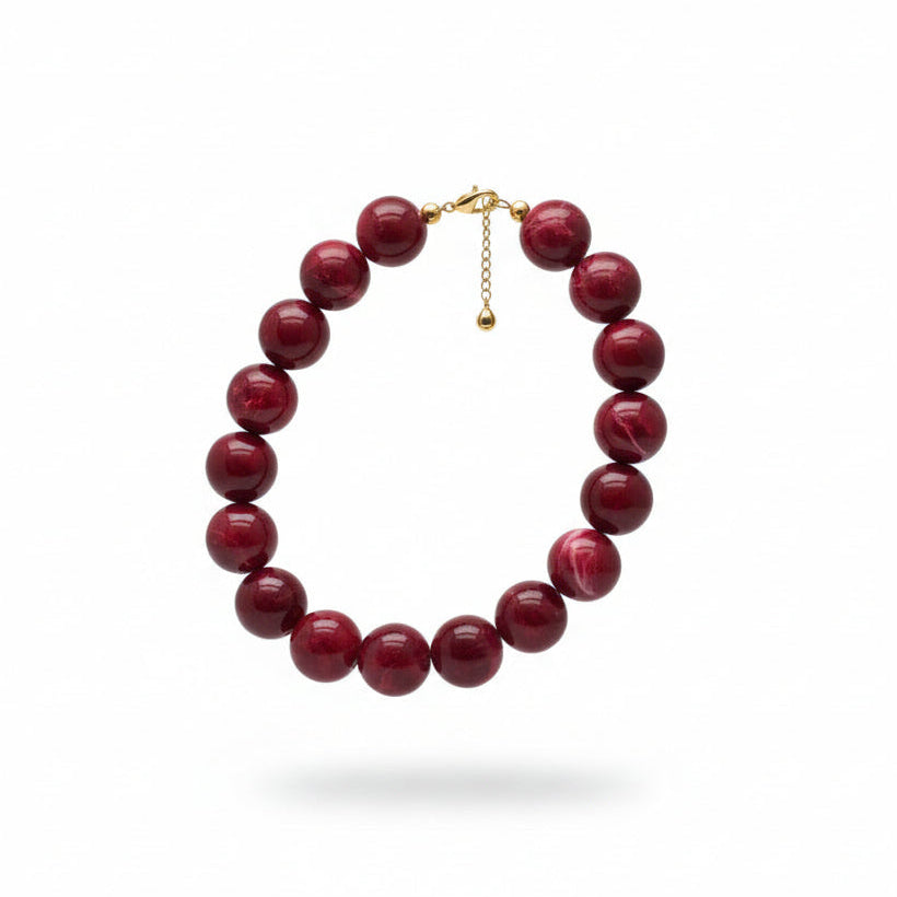 Collar esferas de resina – Fahoma, bijouterie en Uruguay
