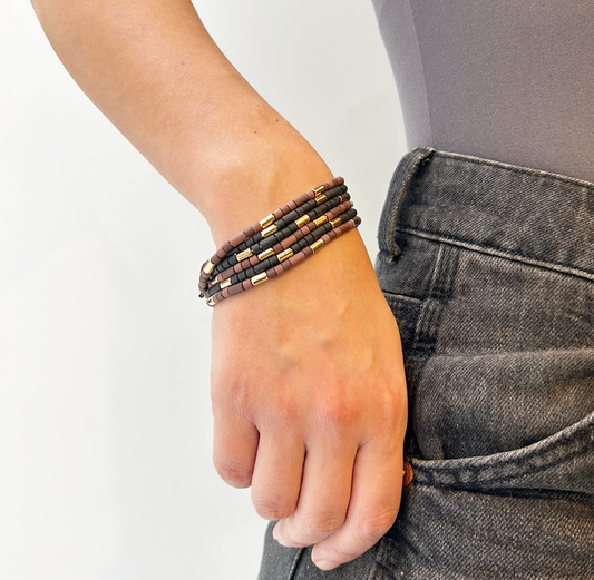 Pulseras cuentas tubulares, vista 2 – Fahoma
