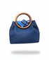 Bolso tejido azul con piedras – Fahoma, bijouterie en Uruguay