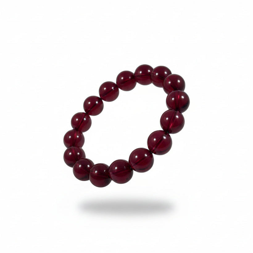 Pulsera bordó elástica – Fahoma, bijouterie en Uruguay