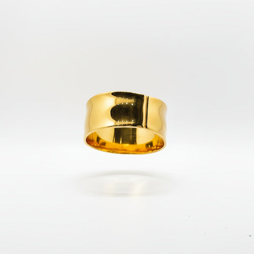 Pulsera dorada irregular – Fahoma, bijouterie en Uruguay