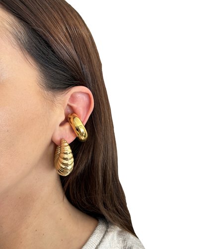 Argollas con volumen, vista 2 – Fahoma