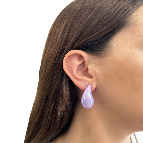 Caravanas gotas tornasoladas – Fahoma, bijouterie en Uruguay