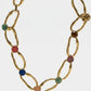 Collar de acero con piedras naturales, vista 2 – Fahoma