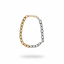 Cargar imagen en el visor de la galería, collar de acero dorado y plateado 
