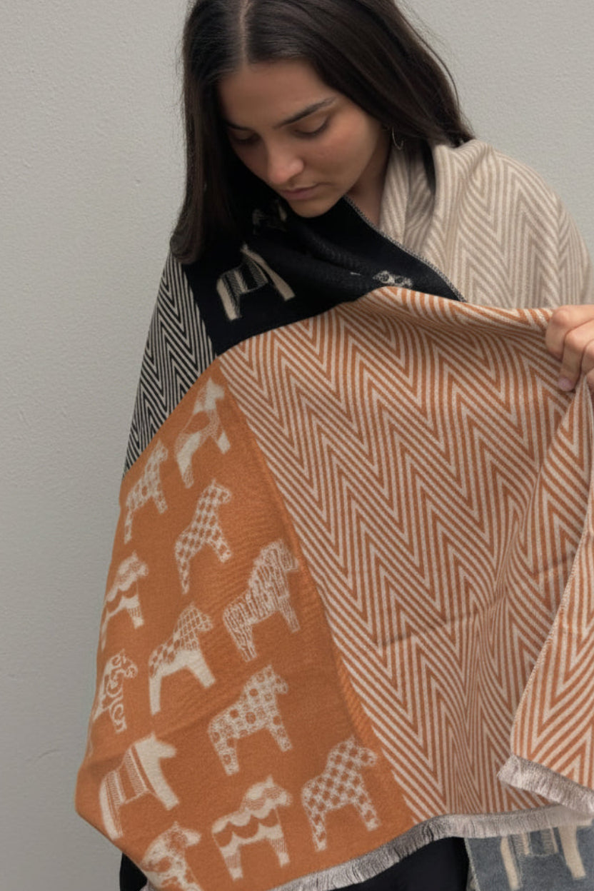 Pashmina caballos, vista 5 – Fahoma