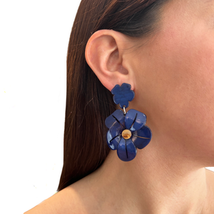 caravanas de resina azul 