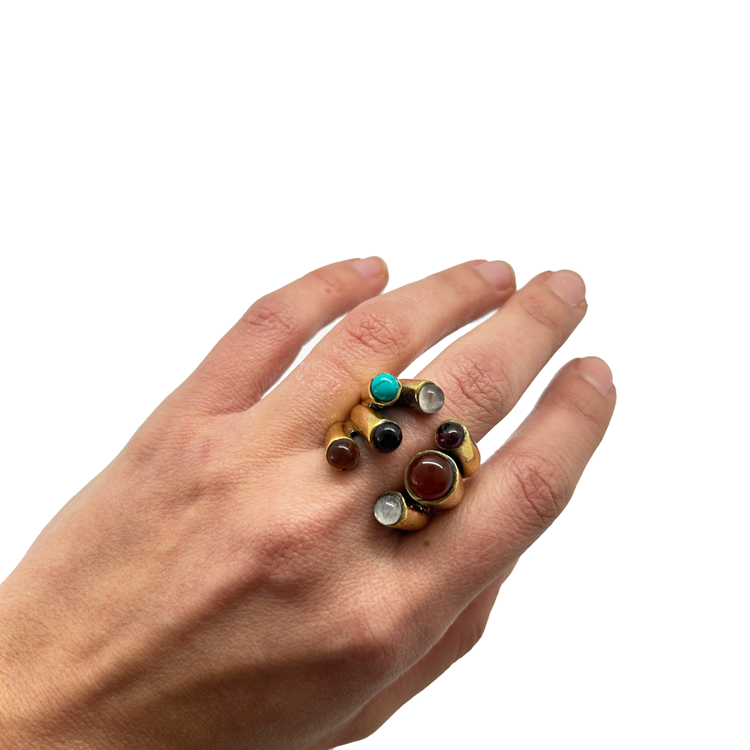 Anillo multi piedras