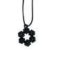 Collar flor con tiento – Fahoma, bijouterie en Uruguay