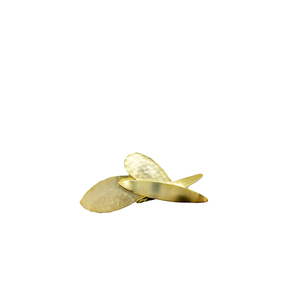 Broche hojas de bronce