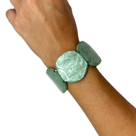 Pulseras resina círculos, vista 2 – Fahoma