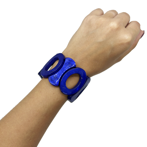 Pulsera círculos de resina, vista 3 – Fahoma