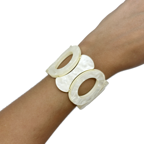 Pulsera círculos de resina