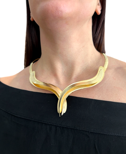 Collar rigido bronce mate mate