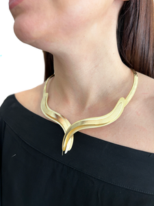 Collar rigido bronce mate mate