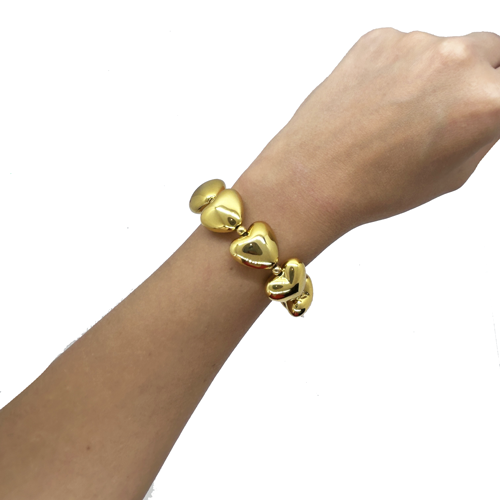 Pulsera corazones, vista 2 – Fahoma