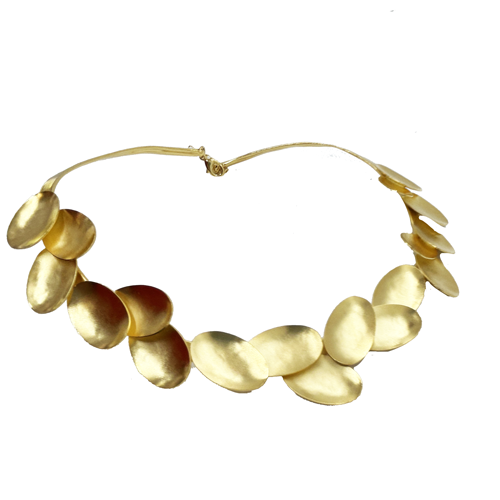 Collar semirrígido dorado, vista 2 – Fahoma