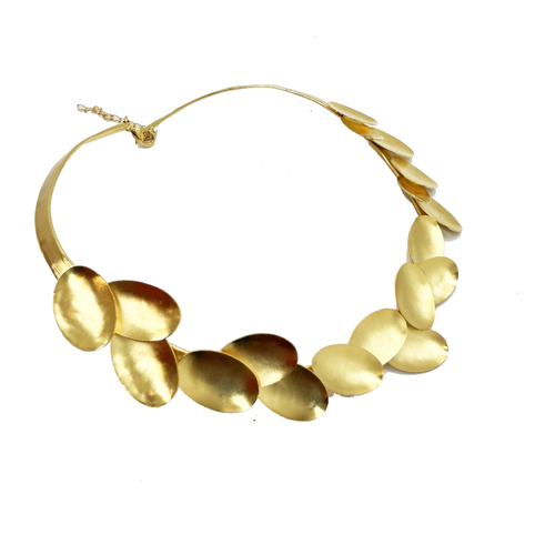 Collar semirrígido dorado, vista 3 – Fahoma