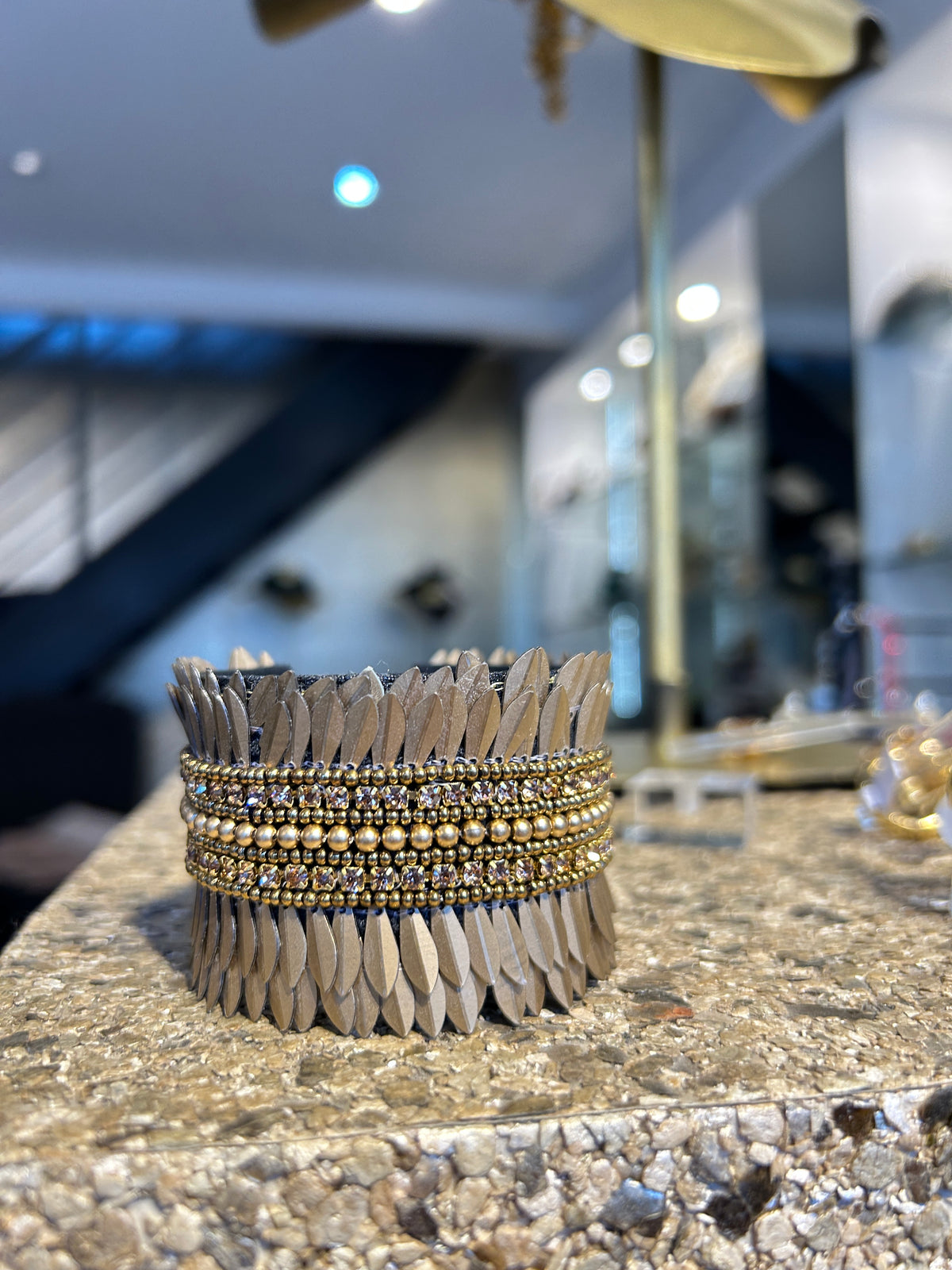 Pulsera lentejuelas y strass, vista 6 – Fahoma