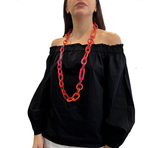 Collar largo mix de eslabones
