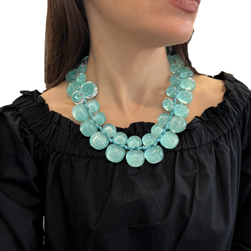 Collar de resina doble con volumen
