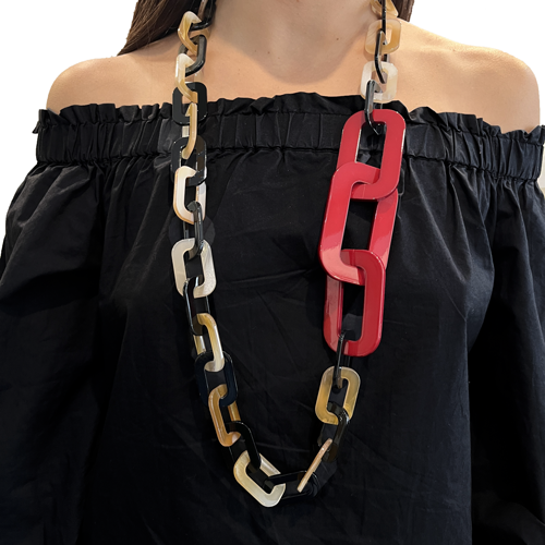 Collar resina eslabones de color