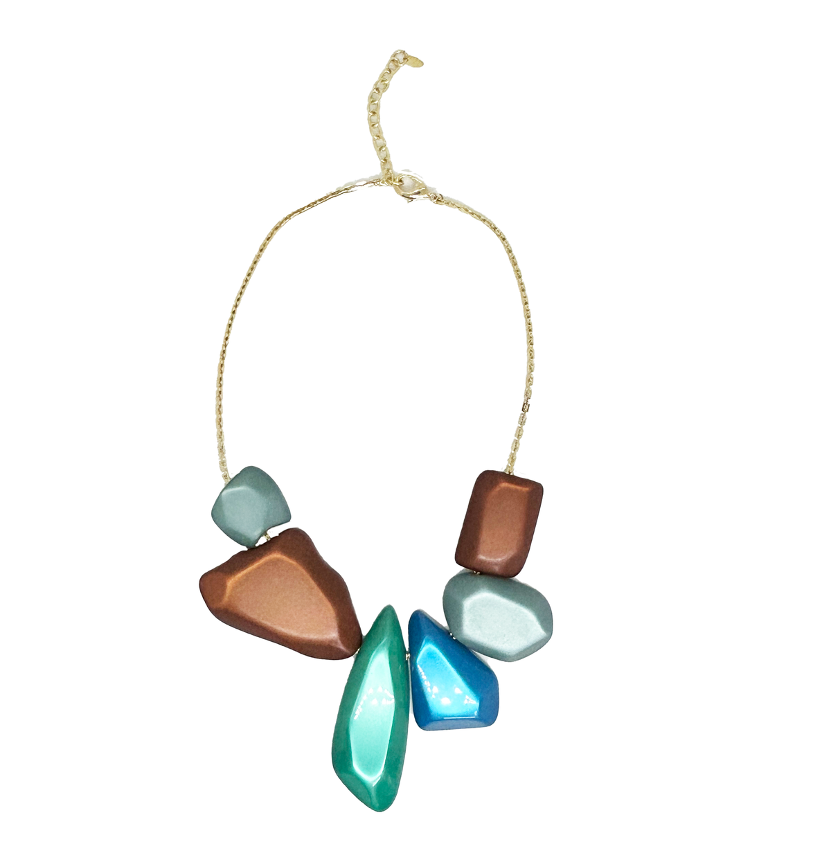 Collar combinado de resina con cadena, vista 3 – Fahoma