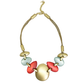 Collar turquesa, dorado y coral, vista 3 – Fahoma