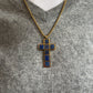 Collar cruz de lapislázuli, vista 3 – Fahoma