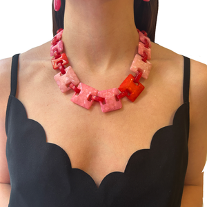Collar cadena geoemétrica