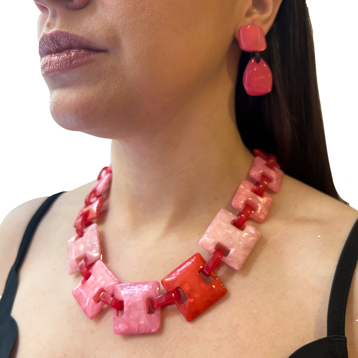 Collar cadena geométrica, vista 3 – Fahoma