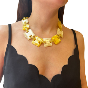 Collar cadena geoemétrica