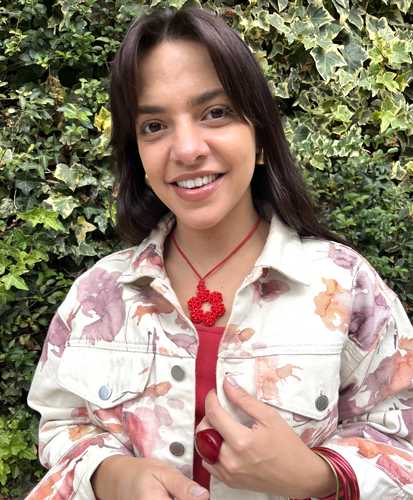 Collar flor con tiento, vista 4 – Fahoma