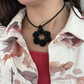 Collar flor con tiento, vista 3 – Fahoma