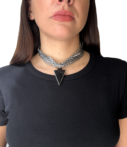 Choker dije flecha de piedra – Fahoma, bijouterie en Uruguay