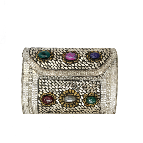 clutch pleatedao de metal 