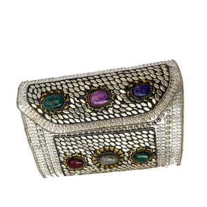 Clutch metalico con piedras