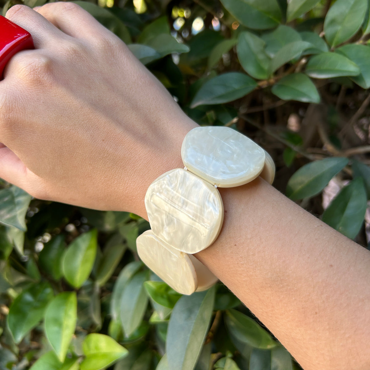 Pulseras resina círculos – Fahoma, bijouterie en Uruguay