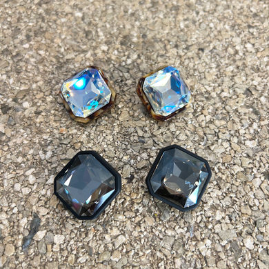 aros de cristales cortos