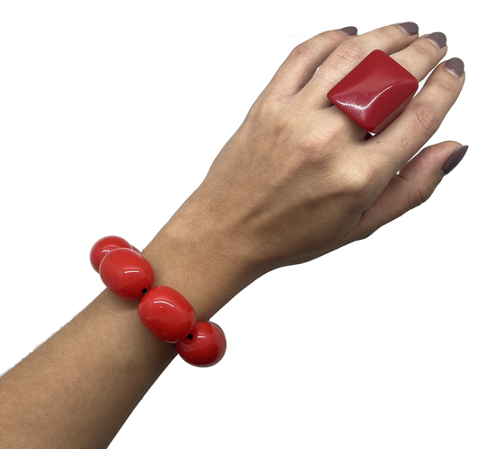 Pulsera cuentas ovaladas, vista 4 – Fahoma