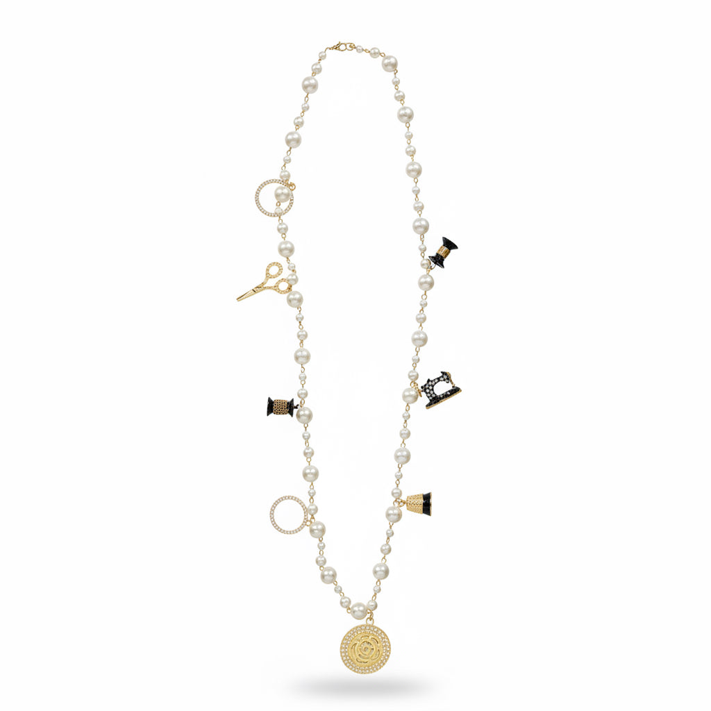 Collar perlas mix dijes – Fahoma, bijouterie en Uruguay