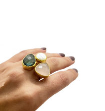 Cargar imagen en el visor de la galería, Anillo perla cuarzo y piedra de la luna
