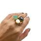 Anillo cuarzo, perla y piedra de la luna, vista 2 – Fahoma