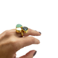Anillo cuarzo, perla y piedra de la luna, vista 3 – Fahoma