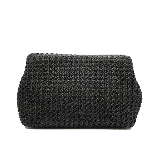 Bolso rafia negra – Fahoma, bijouterie en Uruguay