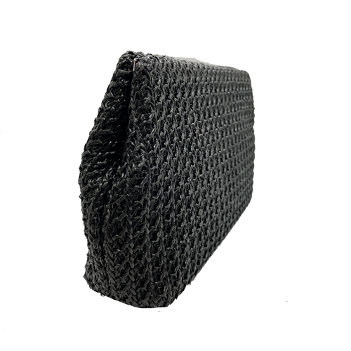Bolso rafia negra, vista 2 – Fahoma