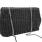 Bolso rafia negra, vista 3 – Fahoma