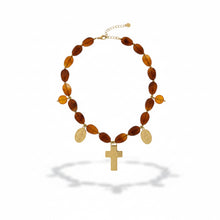 Cargar imagen en el visor de la galería, collar cruz  y virgen milagrosa 

