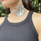 Choker de cuero plateado, vista 3 – Fahoma