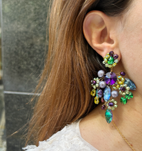 Cargar imagen en el visor de la galería, Caravanas ramas verde y violeta
